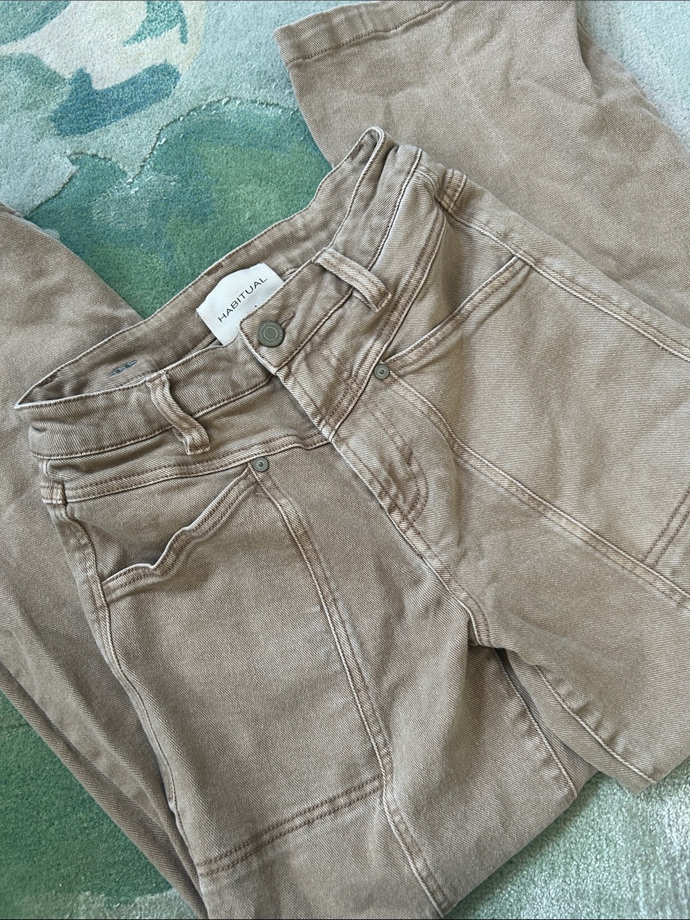 Habitual Tan High-Rise Wide Leg Jeans